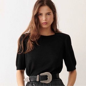 BA&SH  top sweater t- shirt black size M new with tags VGUC